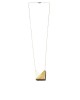 triangle wood gold necklace