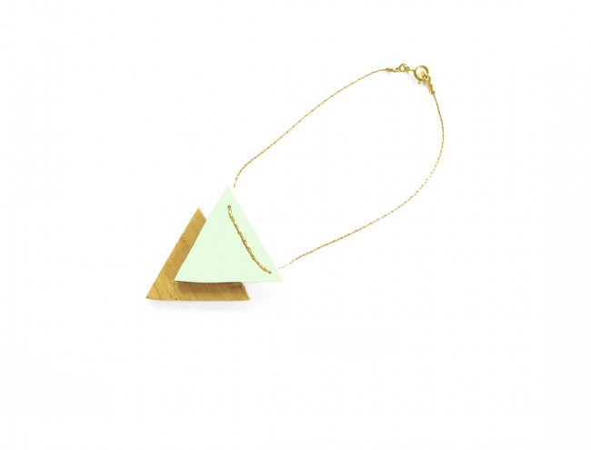 equal triangle wood bracelet