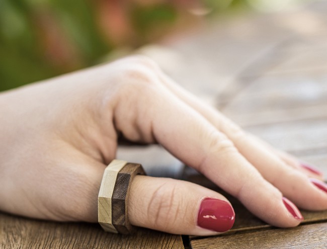 octagon wooden ring