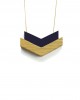 md2 wood gold necklace