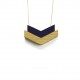 md2 wood gold necklace