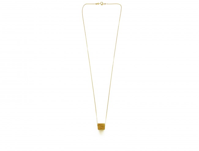 wooden cube 1 necklace