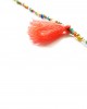 multicolor beads coral pink fluo necklace