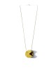 wooden pacman 1 gold necklace