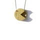 wooden pacman 1 gold necklace