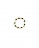 black rozario pearl chain ring