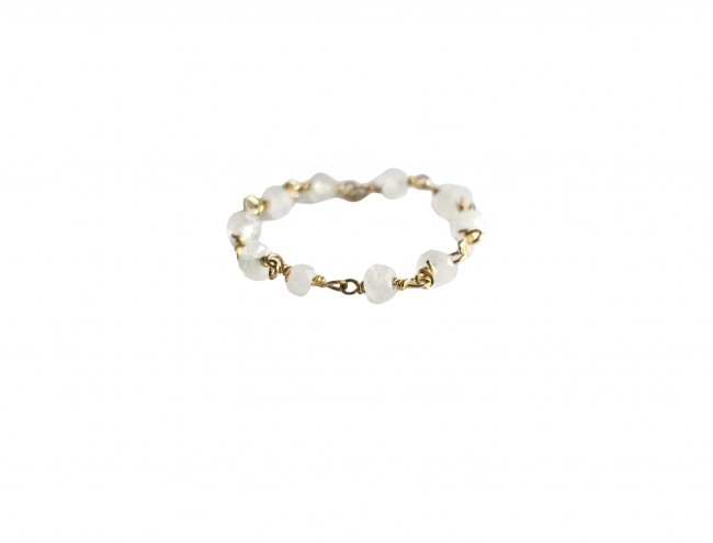 white  rozario quartz chain ring 