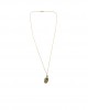 aquamarine seastone 14K gold necklace