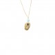 aquamarine seastone 14K gold necklace