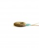 aquamarine seastone 14K gold necklace