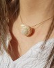 big moon shell 14K gold necklace