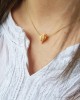 little screw shell 14K gold necklace