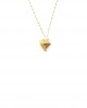 little screw shell rozario pearls 14K gold necklace