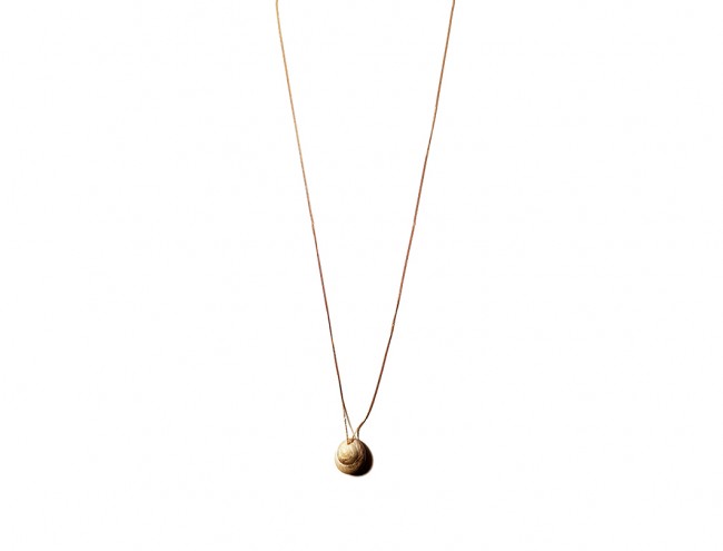 moon shell 14K gold necklace