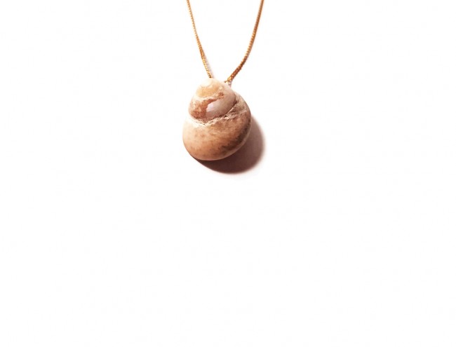moon shell 14K gold necklace