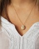 moon shell 14K gold necklace