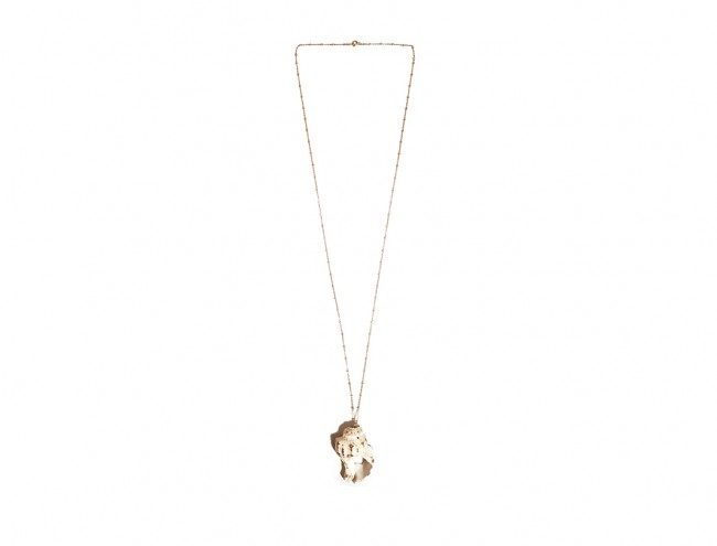 screw shell 14K gold necklace