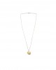 sponge seastone 14K gold necklace