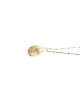 sponge seastone 14K gold necklace