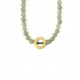 aventurine, gold circle necklace