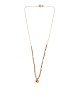 colorful jade gold clam necklace 