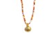 colorful jade gold clam necklace 