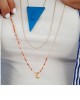 colorful jade gold clam necklace 