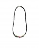 howlite pink jade and lava necklace