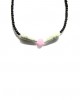 howlite pink jade and lava necklace