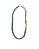 malachite carnelian green jade gold necklace