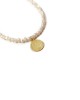 opal cream crystal gold necklace