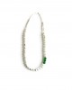 white grey howlite green jade necklace