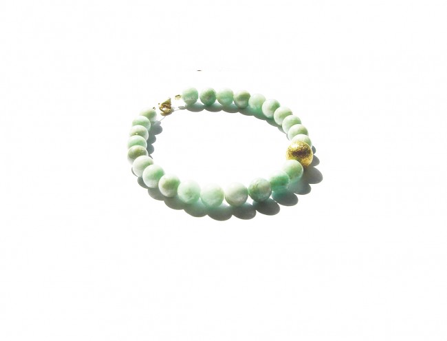 amazonite  gold sphere bracelet 