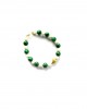 malachite white coral heart bracelet