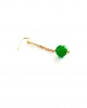 green jade gold chain earrings