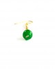 green jade gold chain earrings