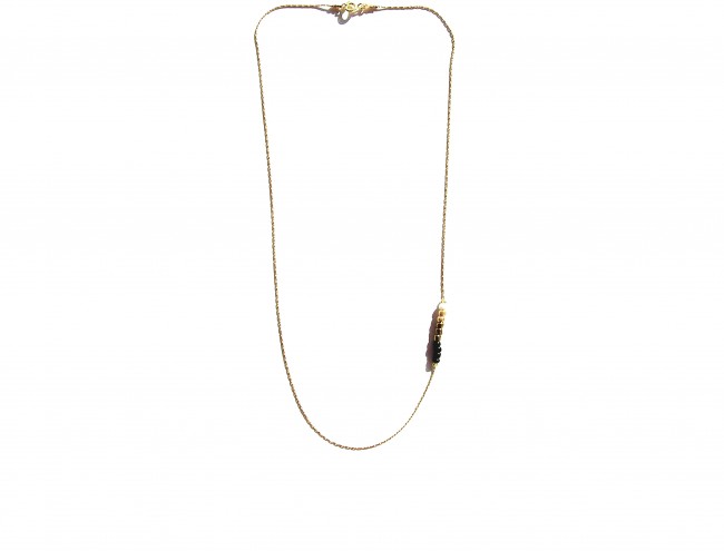 black gold beads chain necklace 