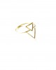 double triangle 14K gold ring