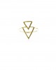 double triangle 14K gold ring