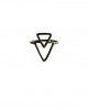 double triangle 14K gold ring