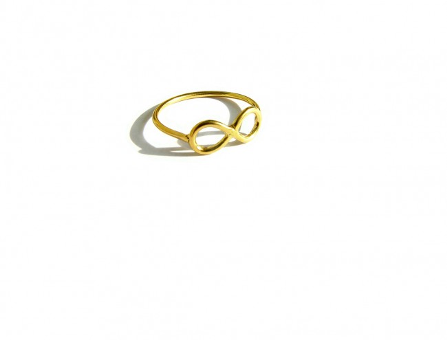 infinity 14K gold ring