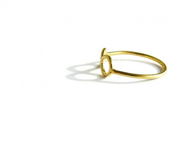 infinity 14K gold ring