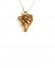 pink gold wing charm necklace