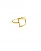 square 14K gold ring