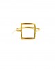 square 14K gold ring