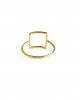 square 14K gold ring