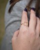 square 14K gold ring