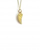 yellow gold wing charm chain necklace