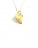 yellow gold wing charm chain necklace