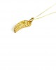 yellow gold wing charm chain necklace